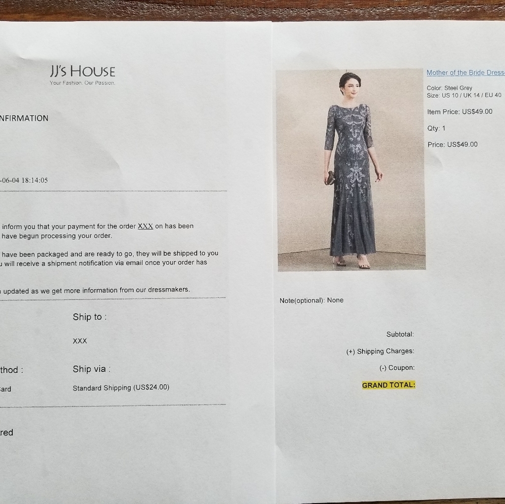Mother of the Bride dress